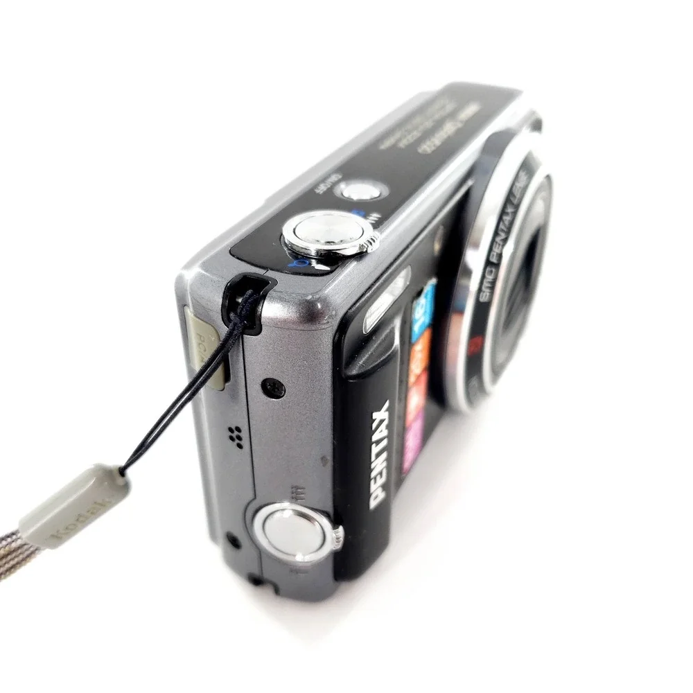 PENTAX Optio VS20 16.0MP Digital Camera Black Broken Battery Cover Tested Works
